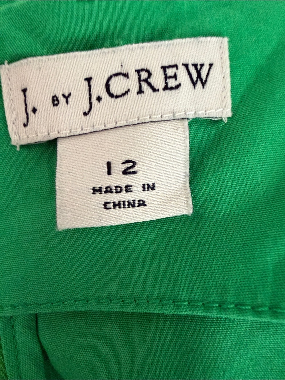 J.JCrew Kelly Green Wrap Dress with Side Tie Cotton dress - Picture 9 of 13